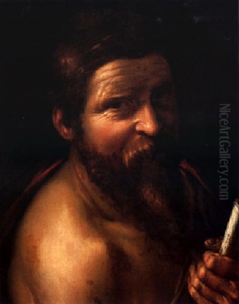 Portrait Of A Bearded Man Holding A Scroll Of Paper - view 1