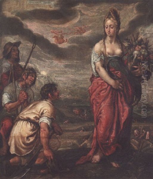 Harvesters Adoring The Goddess Ceres - view 1