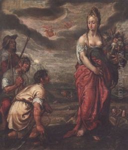 Harvesters Adoring The Goddess Ceres