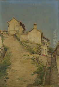 Calle De Un Pueblo by Antonio Gomar y Gomar