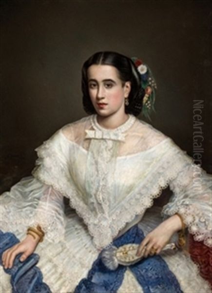 Retrato De Dama Con Abanico - view 1