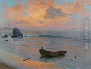 Paisaje Al Atardecer by Guillermo Gomez Gil