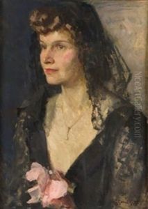 Dama Con Mantilla by Guillermo Gomez Gil