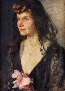 Mujer Con Mantilla