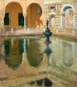 Patio Con Fuente by Eugenio Gomez Mir