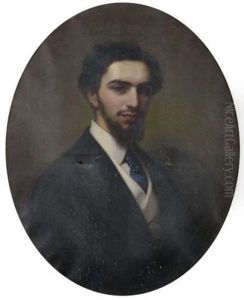Portrait D'homme A La Cravate Bleue