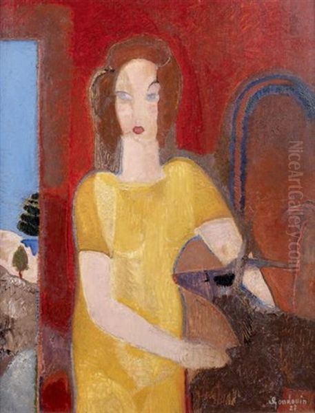 Femme A La Robe Jaune - view 1