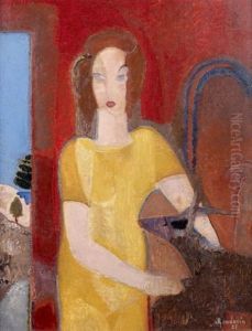 Femme A La Robe Jaune