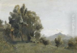 Paysage Campagne Genevoise by Jules Louis Badel