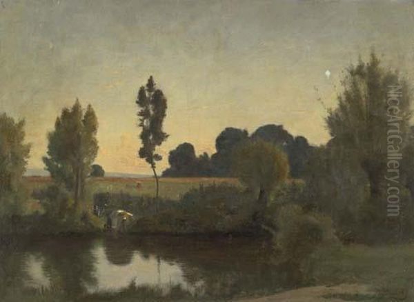 Landschaft Mit Weiher. - view 1