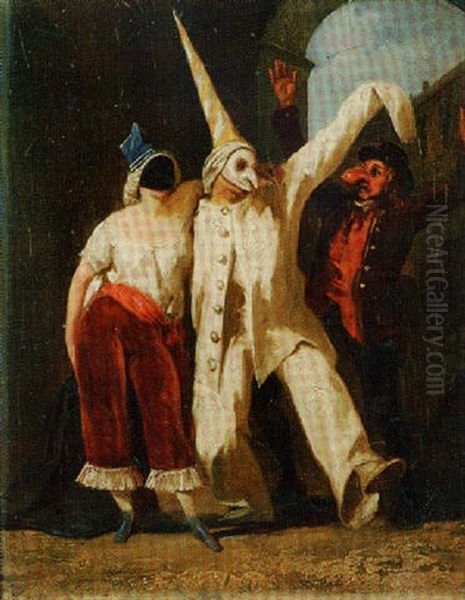 Pulcinello With Commedia Dell'arte Figures - view 1