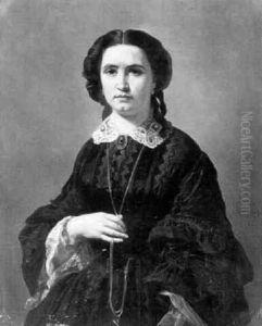 Portrait D'angela Gonin by Francesco Gonin