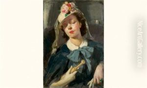 Portrait D'elegante by Jacques Fernand Gonin