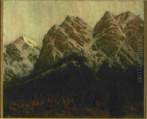 Landschaft Im Hochgebirge by Rudolf Gonner
