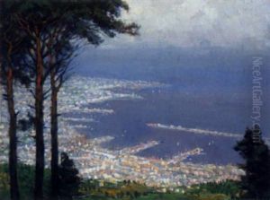 Blick Auf Dem Hafen Von Triest by Rudolf Gonner