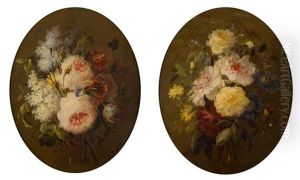 Bouquets Fleuris (2 Works) by Clement Gontier
