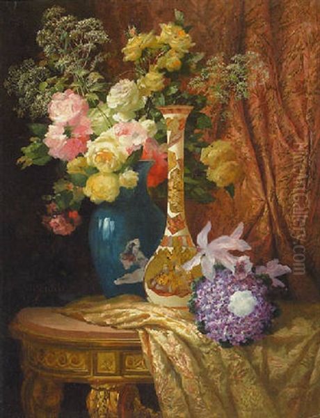 Bouquet De Fleurset Vase Japonais - view 1