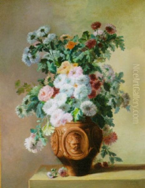 Still Life Of Meadow Flowers And Italianate Vase - view 1