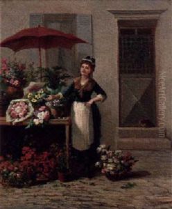 The Flower Stall by Clement Gontier
