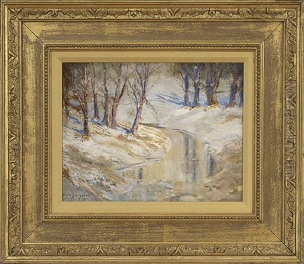Snow Covered Wooded Landscape - view 1