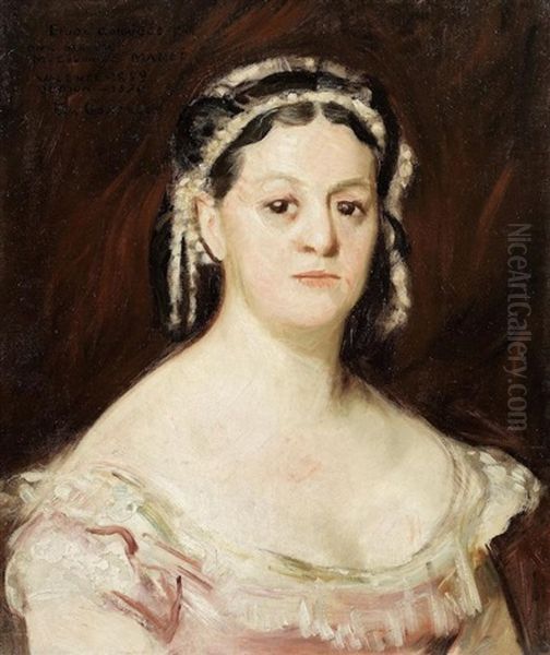 Portrait De Femme, Etude, Par Eva Gonzales Et Edouard Manet - view 1