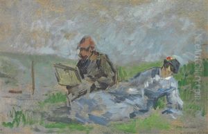 Le Peintre Et Le Modele by Eva Gonzales