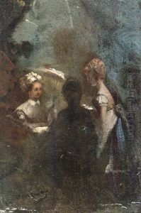 La Conversation (outrois Femmes Dans Un Interieur) by Eva Gonzales
