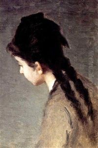 Portrait De Profil De Jeanne Gonzales by Eva Gonzales