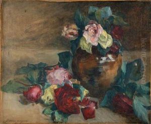 Jete Et Bouquet De Roses by Jeanne Gonzales