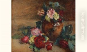 Jete Et Bouquet De Roses by Jeanne Gonzales