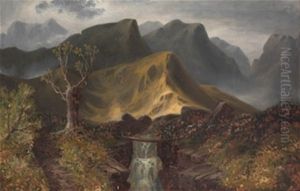 Paisaje Con Cascada by Luis Gonzalez Bernal