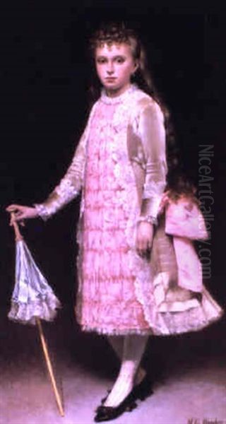 Portrait Of A Young Girl With A Parasol - view 1
