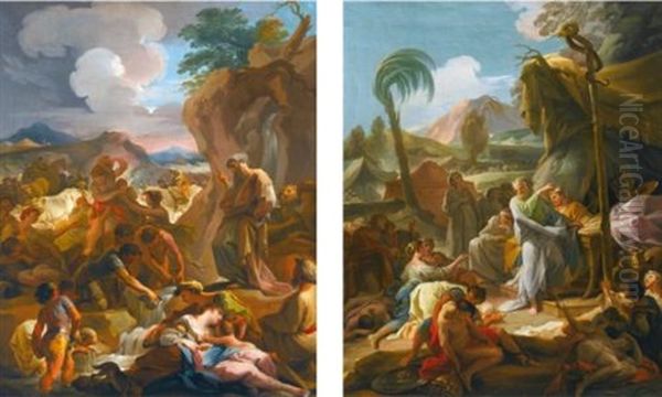 Moses Striking The Rock; Moses And The Brazen Serpent (pair) - view 1
