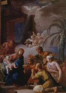 Adoracion De Los Pastores by Antonio Gonzalez Velazquez