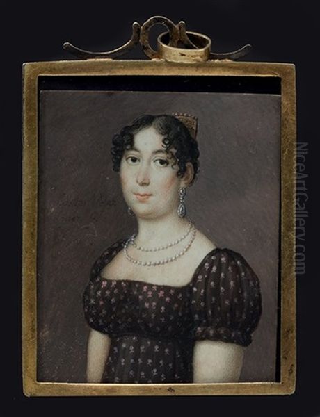 Retrato De Dama Con Peineta Y Collar De Perlas - view 1