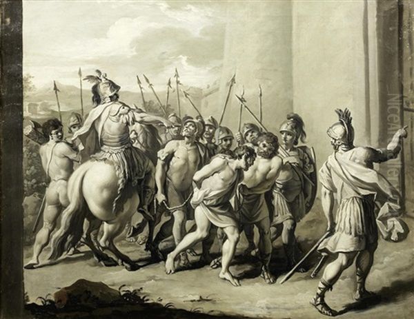 Roman Soldiers Escorting A Prisoner - view 1