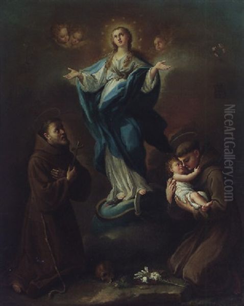 The Immaculate Conception With Saints Francis And Anthony Of Padua - view 1
