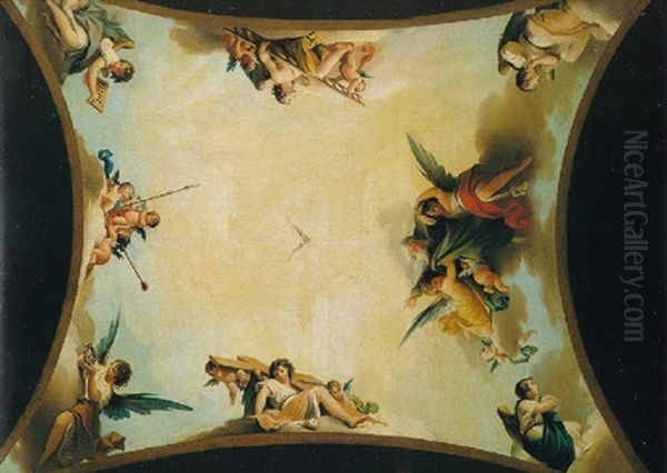 Boceto Para El Techo Del Cuarto Del Rey En El Palacio De Aranjuez - view 1