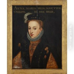 Portrait Of Anna Maria, Daughter Of Philip Iii Of Spain by Bartolome Gonzalez