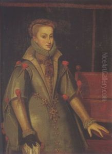 Portrait Of Anne Of Austria by Bartolome Gonzalez