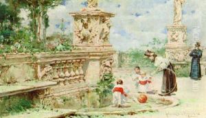 Playing In The Park by Fernandez Gonzalez