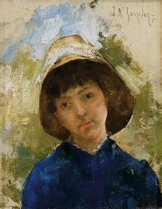 Retrato De Joven Con Sombrero by Juan Antonio Gonzalez