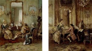 The Recital; And An Interesting Letter A Pair (2) by Juan Antonio Gonzalez