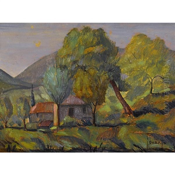 Landschaftspartie Mit Bauernhof - view 1