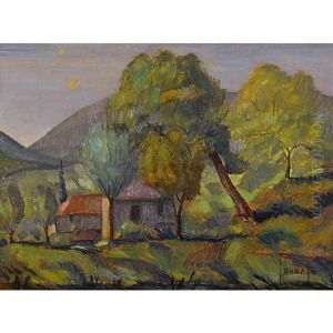Landschaftspartie Mit Bauernhof by Guido Gonzato