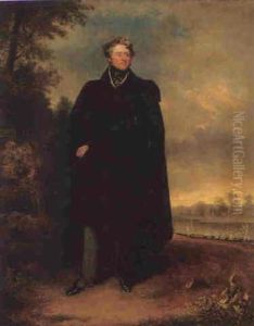 Portrait Of William Lamb, 2nd Viscount Melbourne, Small Full-length, Standing In A Landscape...