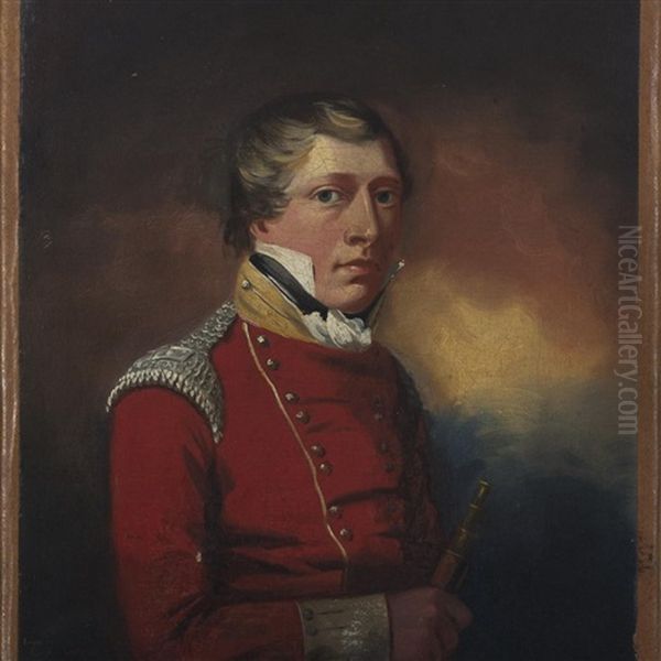 Portrait Of A Young British Military Officer - view 1