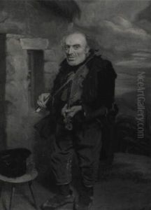 The Village Fiddler, Portait Of Jemmy Stewart Of Berwick-upon-tweed by Thomas Sword Good