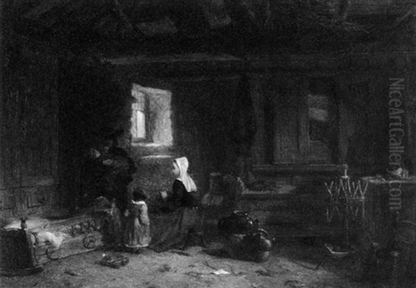 Junge Familie In Der Stube - view 1