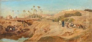 Oasis Pres Du Caire by Frederick Goodall